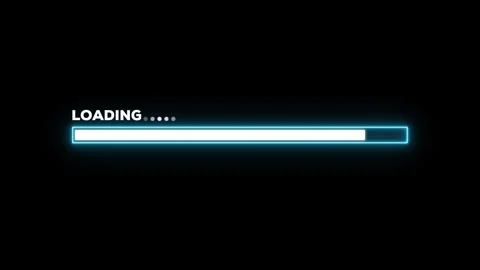 Loading Transfer screen, download bar animation Isolated on Black Background Stock Footage 321118047