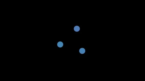 Loading Triangle with Blue and Purple Dots 4K Animation on Black Screen Stock Footage 268831748