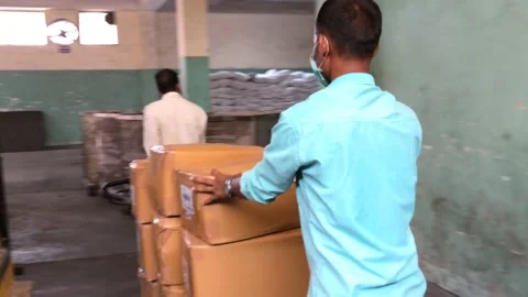 Loading trolley  Stock Footage 158432234