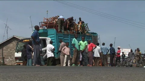 LOADING A TRUCK Stock Footage 300111