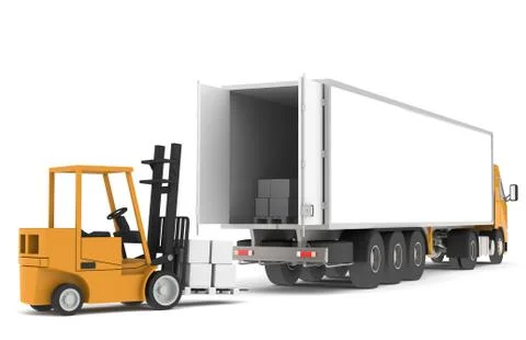 Loading the Truck Stock Illustration