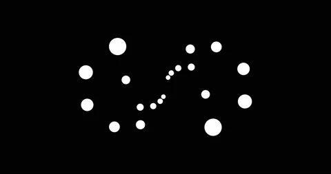 Loading two circles icon animation on black background. It's look like two 8 Stock Footage 148787893