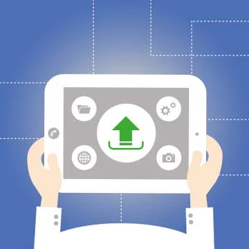 Loading vector cartoon Illustrazione stock