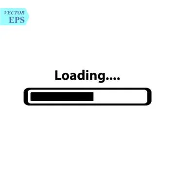 Loading vector icon. Loading bar symbol. Linear style sign for mobile concept Stock Illustration