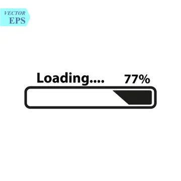 Loading vector icon. Loading bar symbol. Linear style sign for mobile concept Stock Illustration