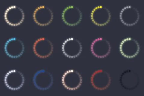 Loading vector set Stock Illustration