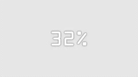 Loading Video Effect With Simple Percentage Counter and Alpha Channel Stock Footage 307694149