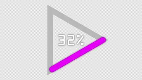Loading Video Effect Triangle With Percentage Counter and Alpha Channel Stock Footage 307693576