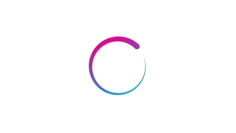 Loading waiting spinner animation. rotating blue purple gradient motion graph Stock Footage 114950786