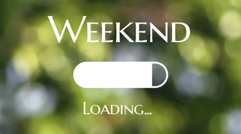 Loading Weekend with green bokeh as background Stock Footage 27471471