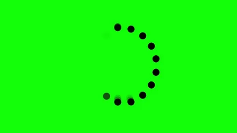Loading wheel spinning circle of dots going in loop animation (Chroma key) Stock Footage 292588796