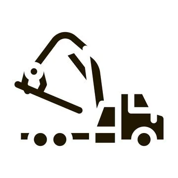 Loading wood machine icon Vector Glyph Illustration Stockillustratie