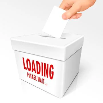 Loading word on box Stock Illustration