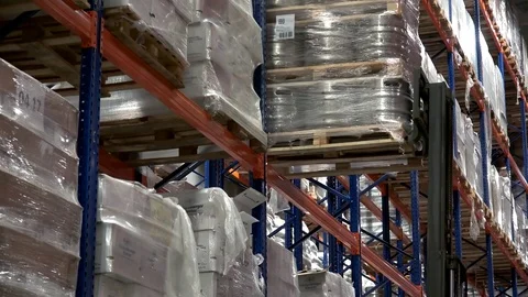 Loading work at the beer warehouse complex. Stock Footage 73777087