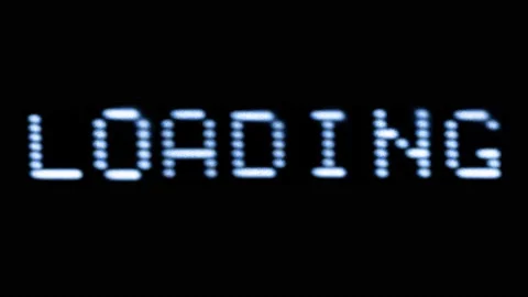 Loading written on computer screen Stock Footage 231678110