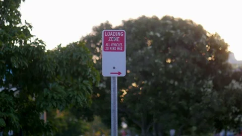 Loading zone traffic sign 스톡 동영상 87291844