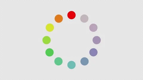 Loading,buffering colorful circle animation isolated by the alpha channel.Loop Stock Footage 280205380