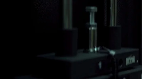 Loads on the block simulator in the gym Stock Footage 70519140