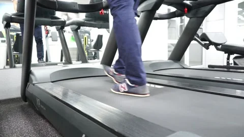 Loads on the block simulator in the gym Stock Footage 136017683