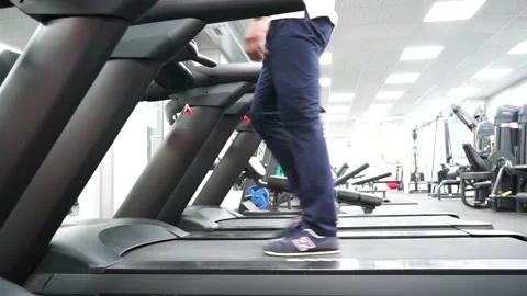 Loads on the block simulator in the gym Stock Footage 136017690