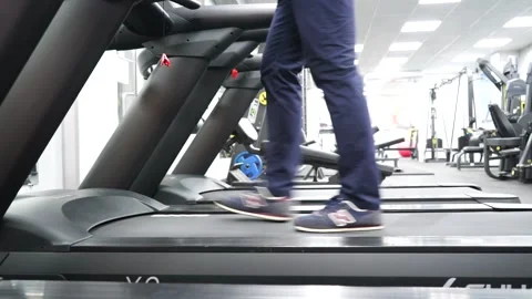 Loads on the block simulator in the gym Stock Footage 136017709