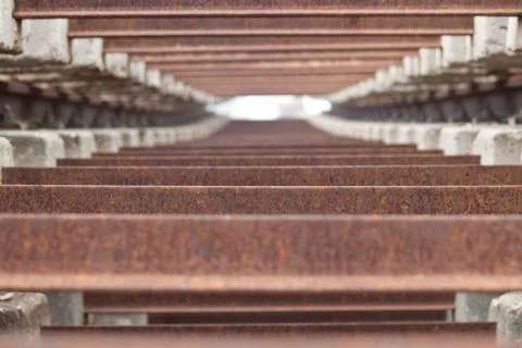 Loads of concrete sleeper Stock Photos