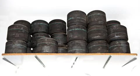 Loads of karts wheels Foto stock