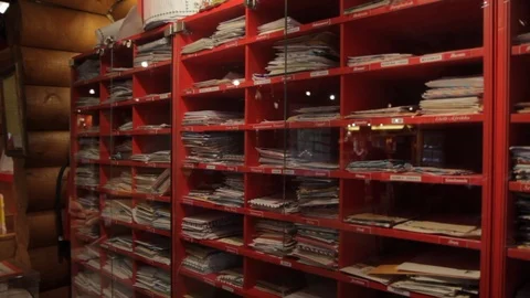 Loads of mail or organized, categorized, sorted and filed in this Stock Footage