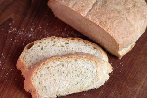 Loaf of artisan peasant bread close up Stock Photos