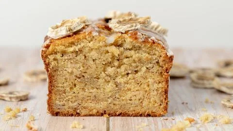 A Loaf of banana bread Stock Photos