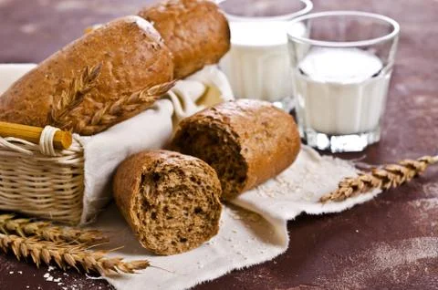 Loaf of black bread Foto stock