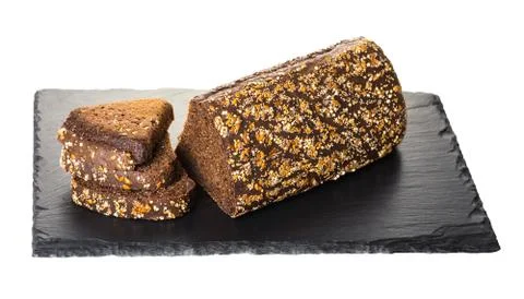 Loaf of black bread Stock Photos