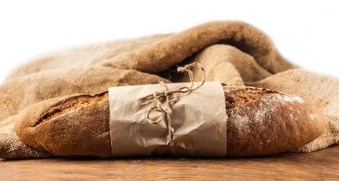 Loaf of black bread Stock Photos