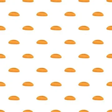 Loaf bread bun seamless repeating food pattern Stock Illustration