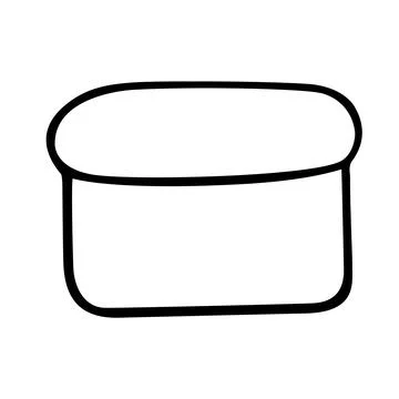 Loaf of bread hand drawn sketch isolated on white background. Stock Illustration