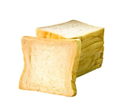 Loaf of bread isolated on white background. Stock Photos