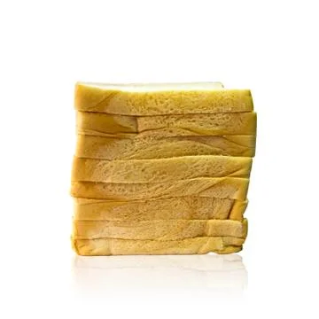 Loaf of bread isolated on white background. Stock Photos