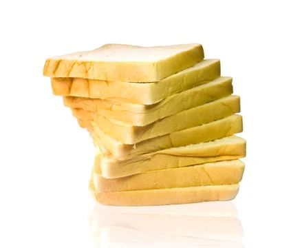 Loaf of bread isolated on white background. Stock Photos