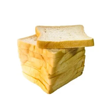 Loaf of bread isolated on white background. Stock Photos