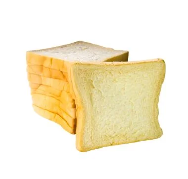 Loaf of bread isolated on white background. Stock Photos