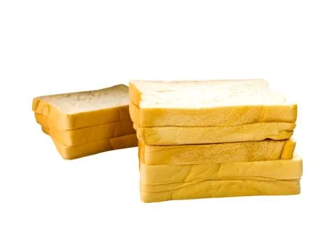 Loaf of bread isolated on white background. Stock Photos