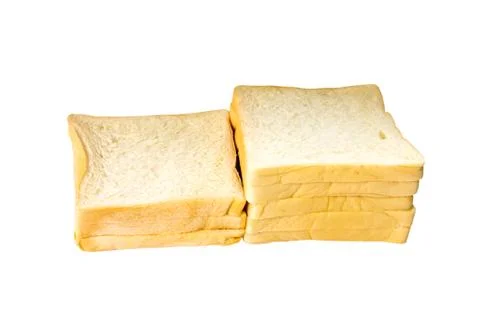 Loaf of bread isolated on white background. Stock Photos