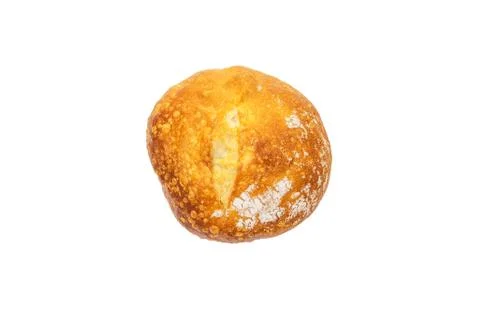 A loaf bread isolated on white background. Top view Stock Photos