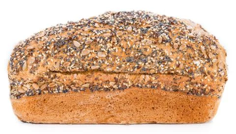 Loaf of bread (isolated on white) Stock Photos