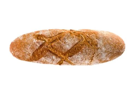 Loaf bread isolated on white Stock Photos