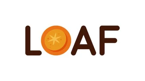 Loaf Bread isolated on white - Vector Emblem Illustration with image in word. Illustrazione stock