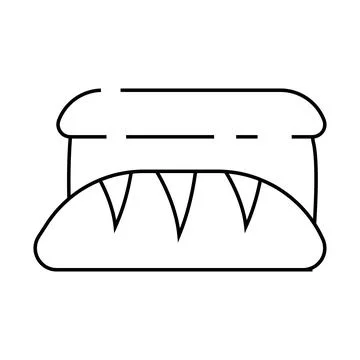 Loaf bread line icon vector illustration Stock Illustration