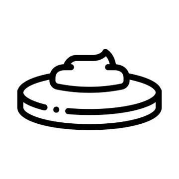 Loaf of bread with mayonnaise icon vector outline illustration イラスト素材