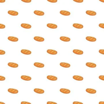 Loaf bread pattern, cartoon style Stock Illustration