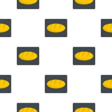 Loaf bread pattern flat Illustrazione stock